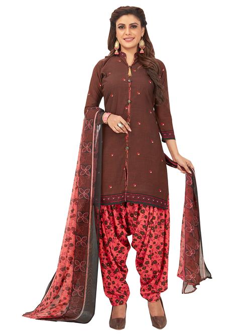 printed unstitched suit - 17165015 - Standard Image - 1