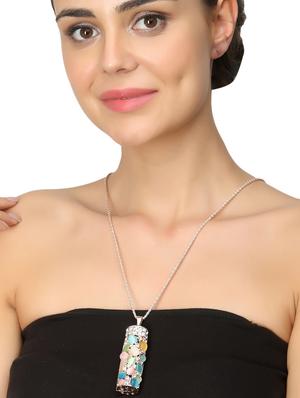 multi colored metal pendant - 17165059 - Standard Image - 3