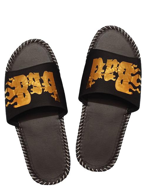 gold slip on flip flops - 17165519 - Standard Image - 1