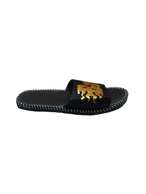 gold slip on flip flops - 17165519 - Standard Image - 3