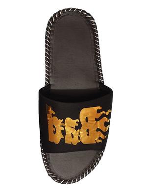 gold slip on flip flops - 17165519 - Standard Image - 4