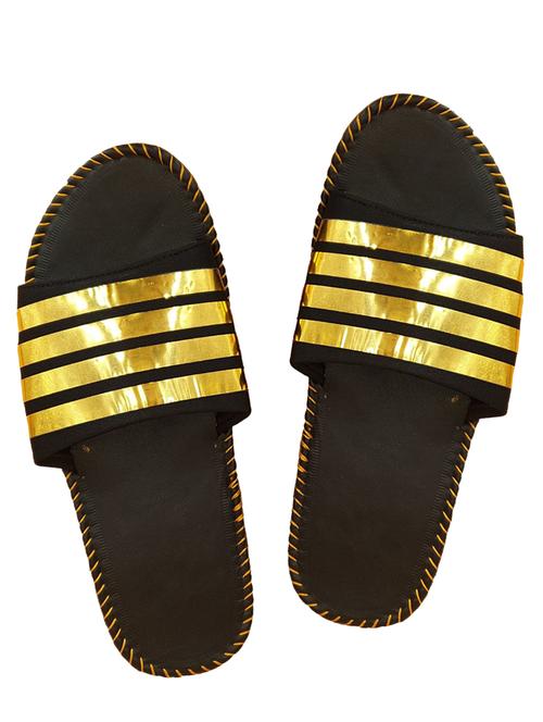 gold slip on flip flops - 17165528 - Standard Image - 1