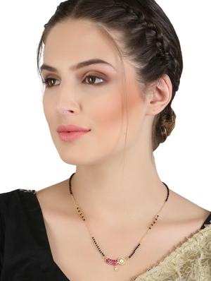 pink colored metal mangalsutra - 17165800 - Standard Image - 2