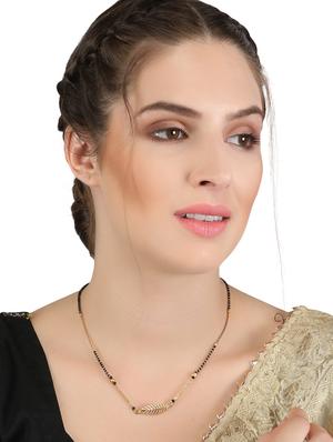 gold metal mangalsutra - 17165801 - Standard Image - 2
