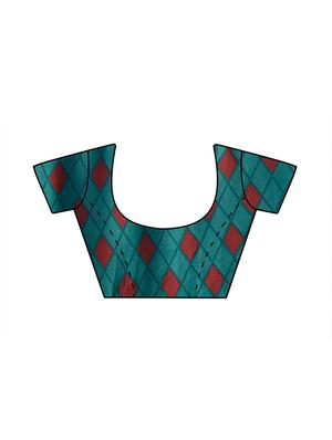 printed woven saree with blouse - 17165868 - Standard Image - 3