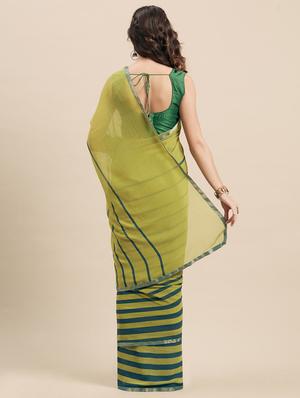 striped printed saree with blouse - 17165879 - Standard Image - 2