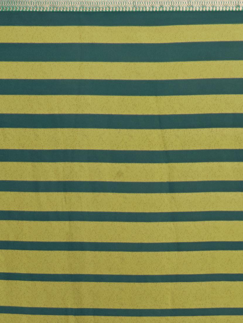 striped printed saree with blouse - 17165879 - Zoom Image - 4