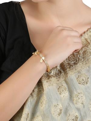 gold cuffs bracelet - 17166195 - Standard Image - 3