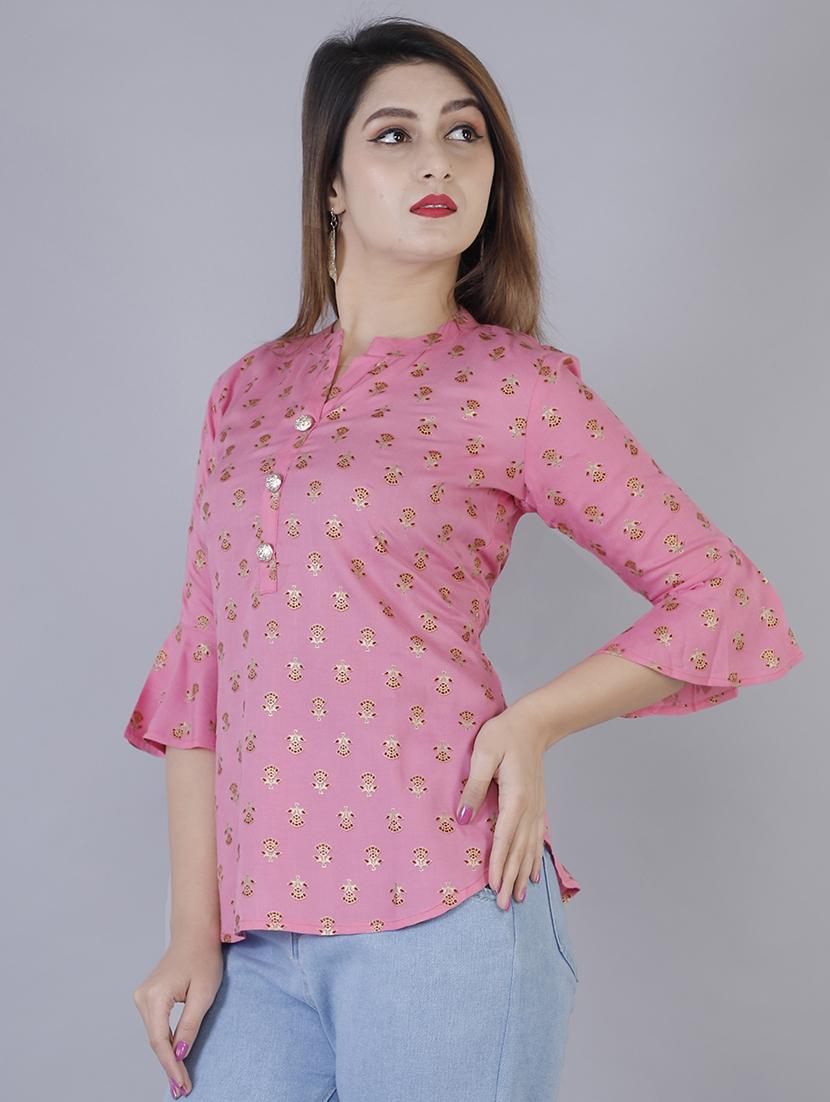 pink rayon regular top - 17166206 - Zoom Image - 2