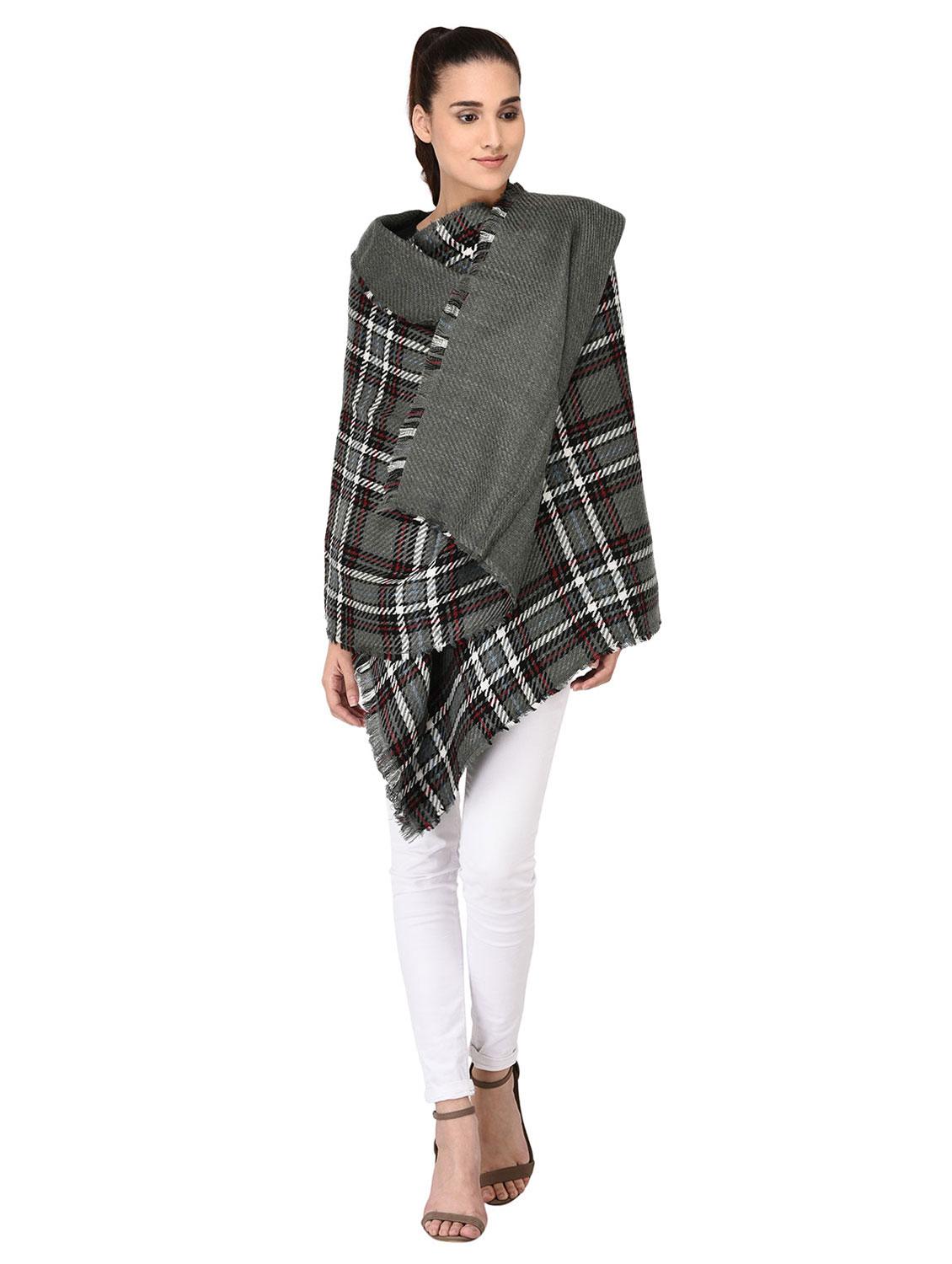 grey wool stole - 17166234 - Zoom Image - 2