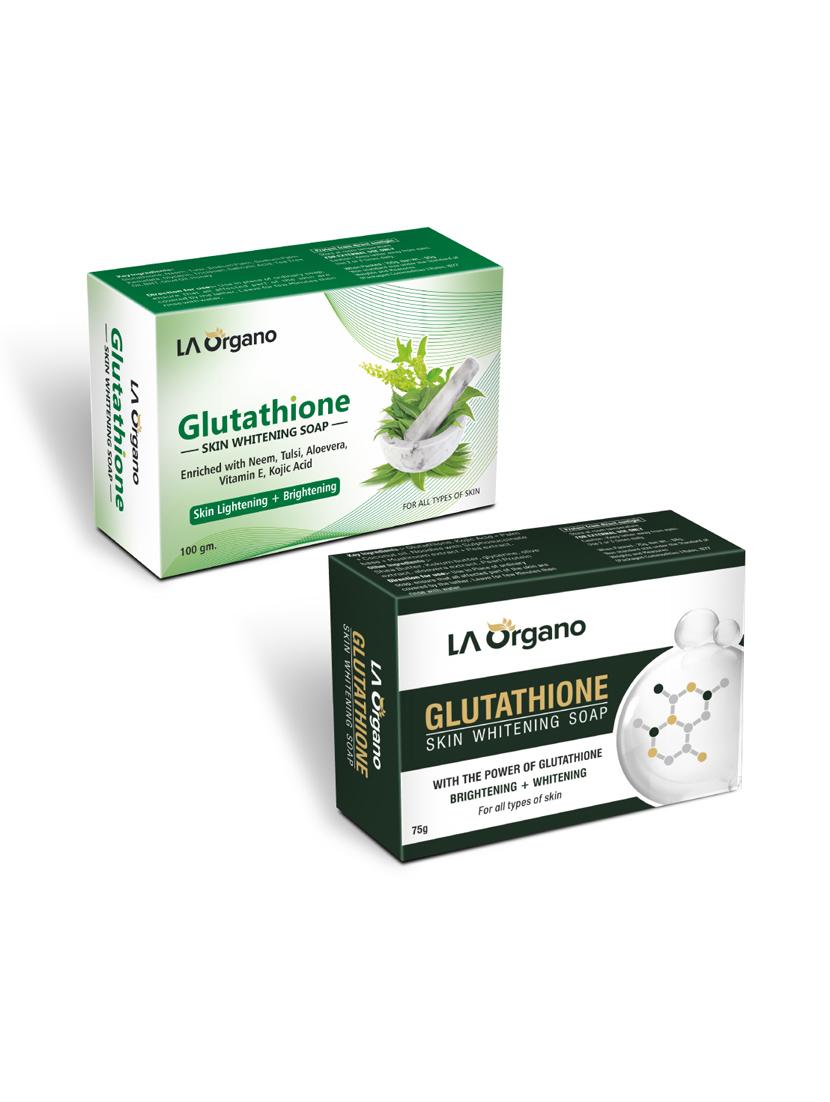 glutathione whitening soap with neem tulsi & glutathione soap for skin lightening,brightening -(pack of 2,100gm each) - 17166243 - Zoom Image - 1