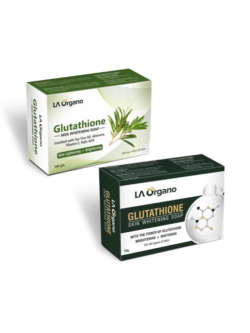 glutathione whitening soap with tea tree & glutathione soap for skin lightening,brightening -(pack of 2,100gm each) - 17166250 - Standard Image - 1
