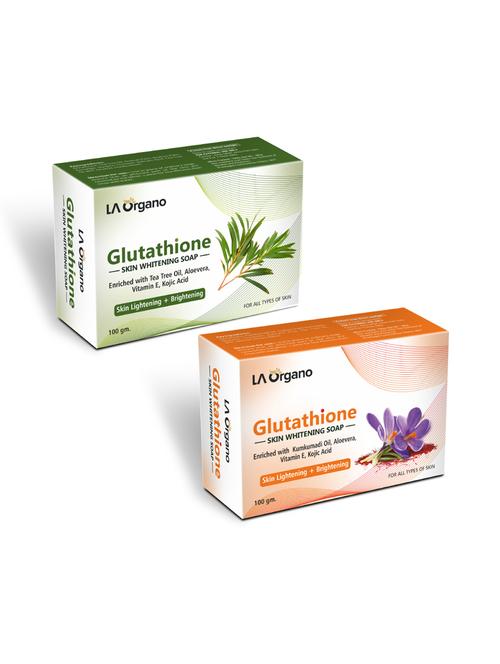glutathione whitening soap with tea tree & glutathione kumkumadi soap for skin lightening,brightening -(pack of 2,100gm each) - 17166251 - Standard Image - 1