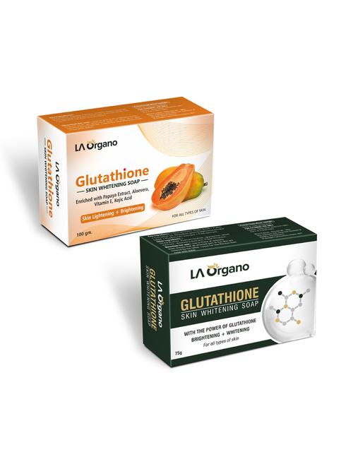 glutathione whitening soap with papaya & glutathione soap for skin lightening,brightening -(pack of 2,100gm each) - 17166263 - Standard Image - 1
