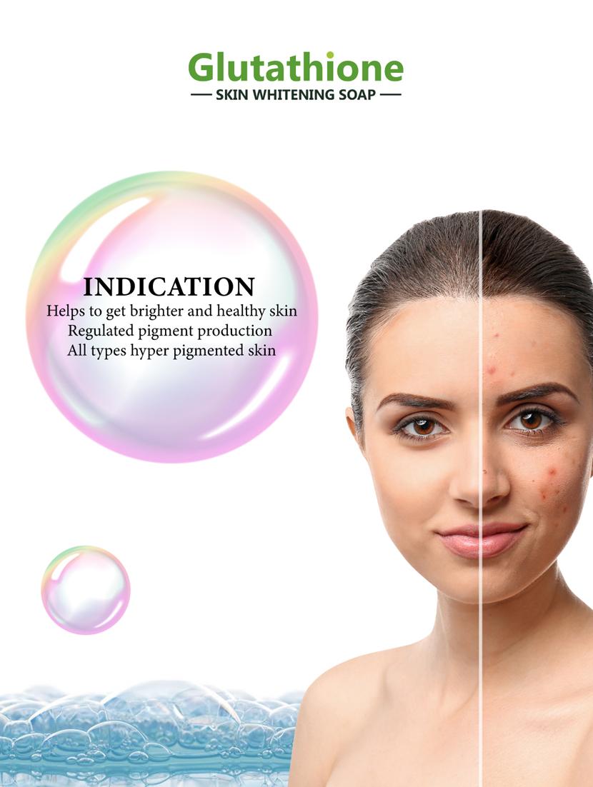 glutathione whitening soap with papaya & glutathione soap for skin lightening,brightening -(pack of 2,100gm each) - 17166263 - Zoom Image - 2