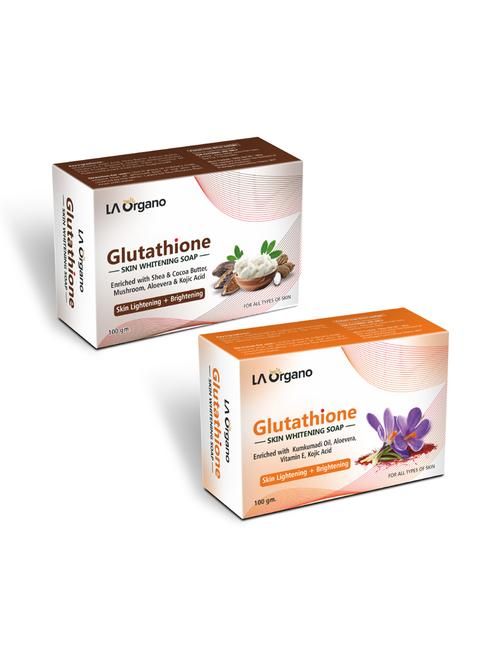 glutathione whitening soap shea coco butter & glutathione kumkumadi soap for skin lightening,brightening(pack of 2,100gm each) - 17166285 - Standard Image - 1