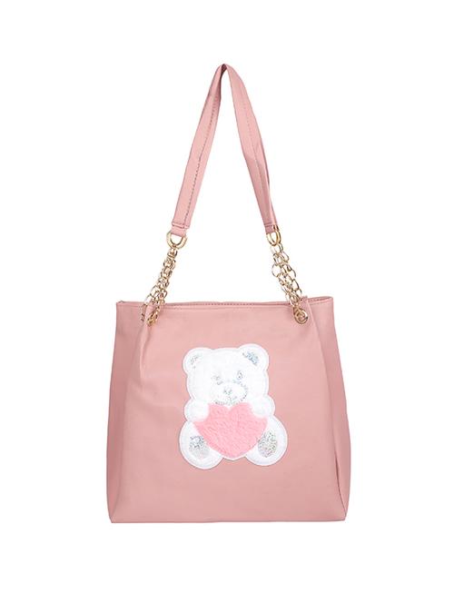 pink leatherette (pu) regular sling bag - 17166372 - Standard Image - 1