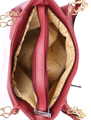 brown leatherette (pu) handbag - 17166373 - Standard Image - 3