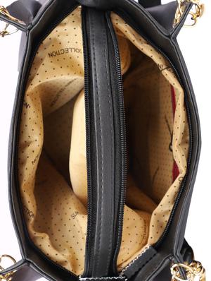 black leatherette (pu) handbag - 17166375 - Standard Image - 3