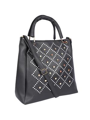 black leatherette (pu) handbag - 17166376 - Standard Image - 4