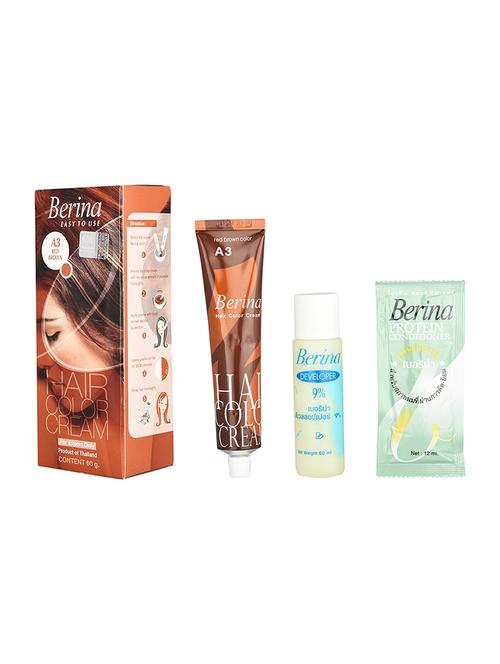 berina a3red brown hair color cream 60gm - 17166390 - Standard Image - 1