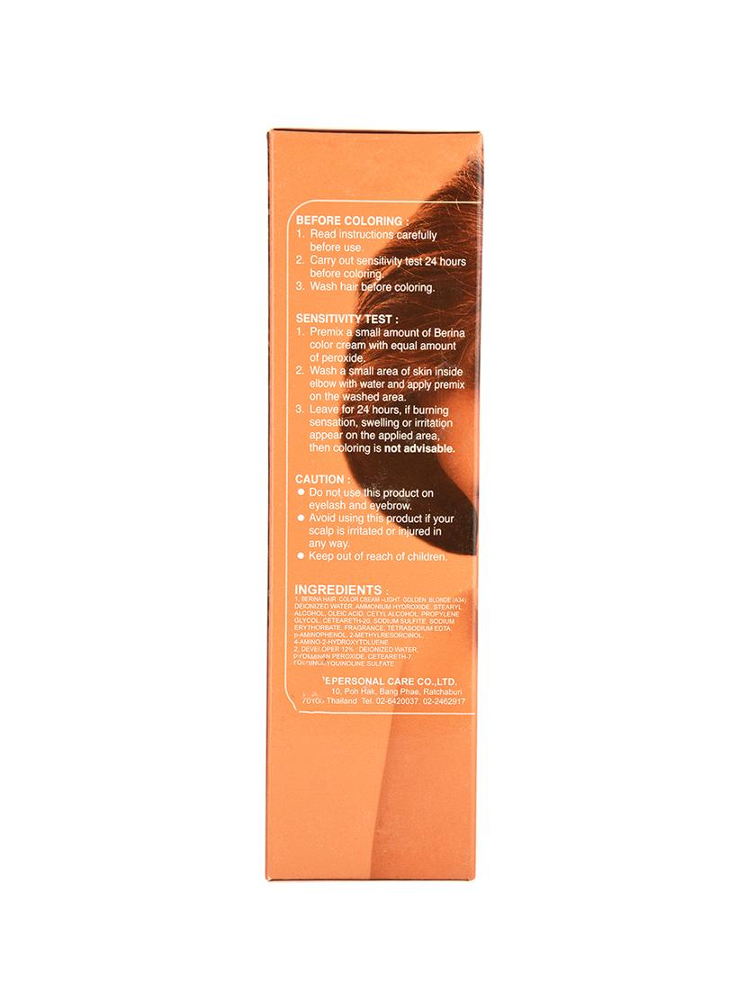berina a34 light golden blonde hair color cream 60gm - 17166421 - Zoom Image - 3