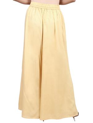 beige rayon palazzos - 17166560 - Standard Image - 3