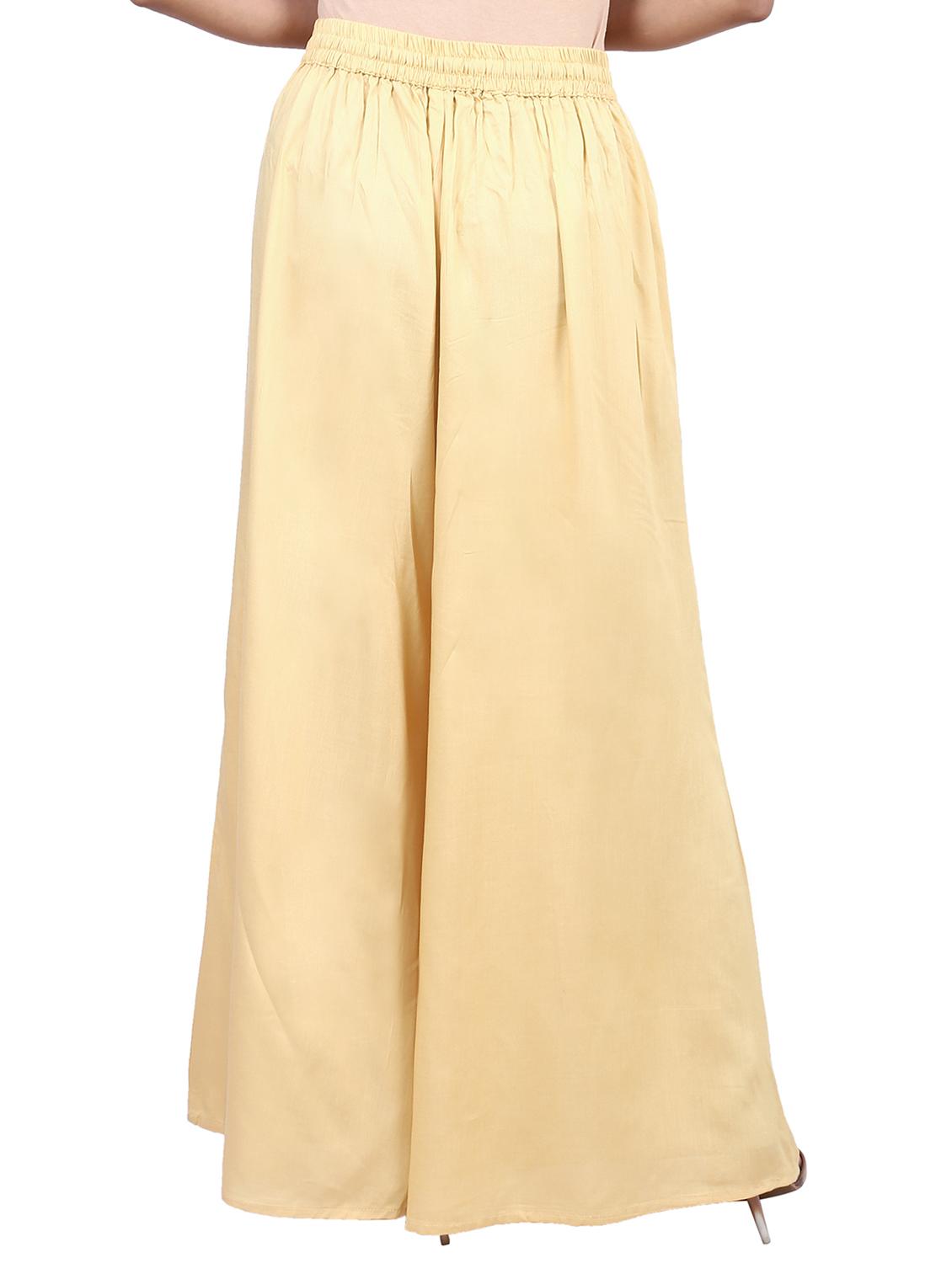 beige rayon palazzos - 17166560 - Zoom Image - 3
