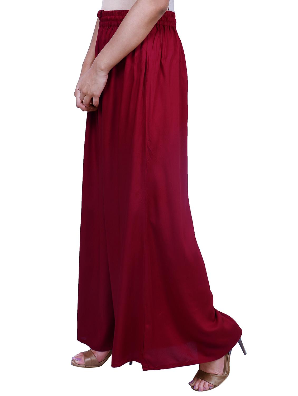 red rayon palazzos - 17166562 - Zoom Image - 2