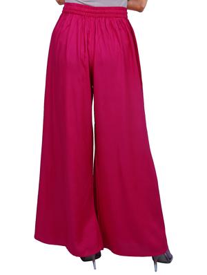pink rayon palazzos - 17166565 - Standard Image - 3