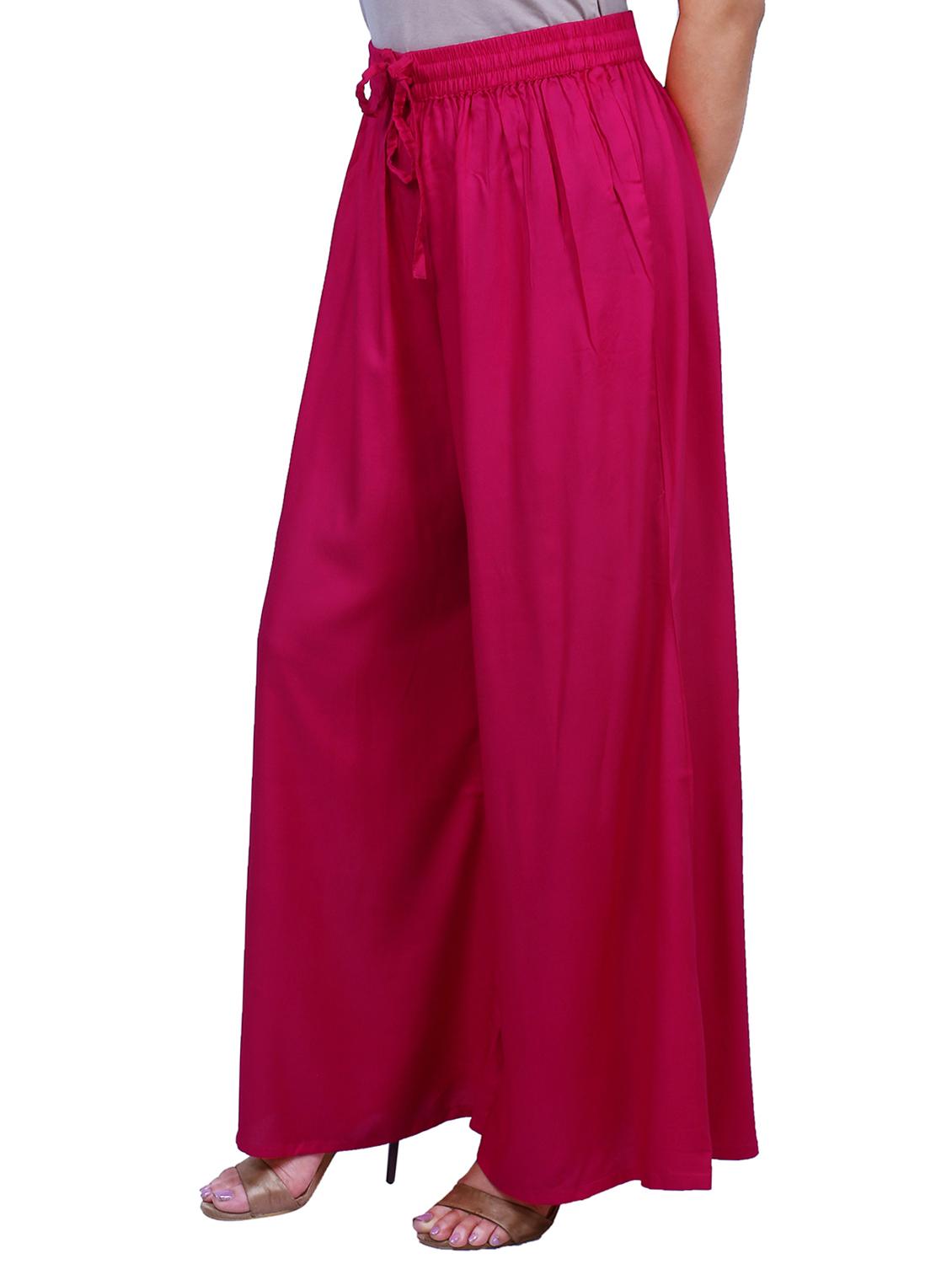 pink rayon palazzos - 17166565 - Zoom Image - 2