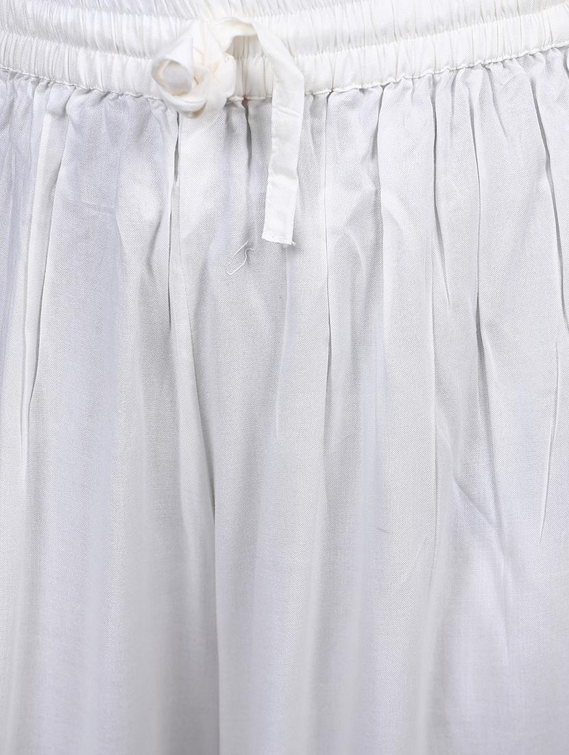 white rayon palazzos - 17166567 - Zoom Image - 4