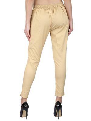 beige rayon others trousers - 17166576 - Standard Image - 3