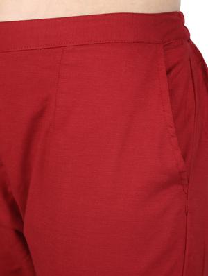 red rayon others trousers - 17166578 - Standard Image - 4