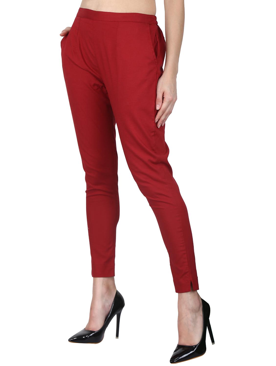 red rayon others trousers - 17166578 - Zoom Image - 2