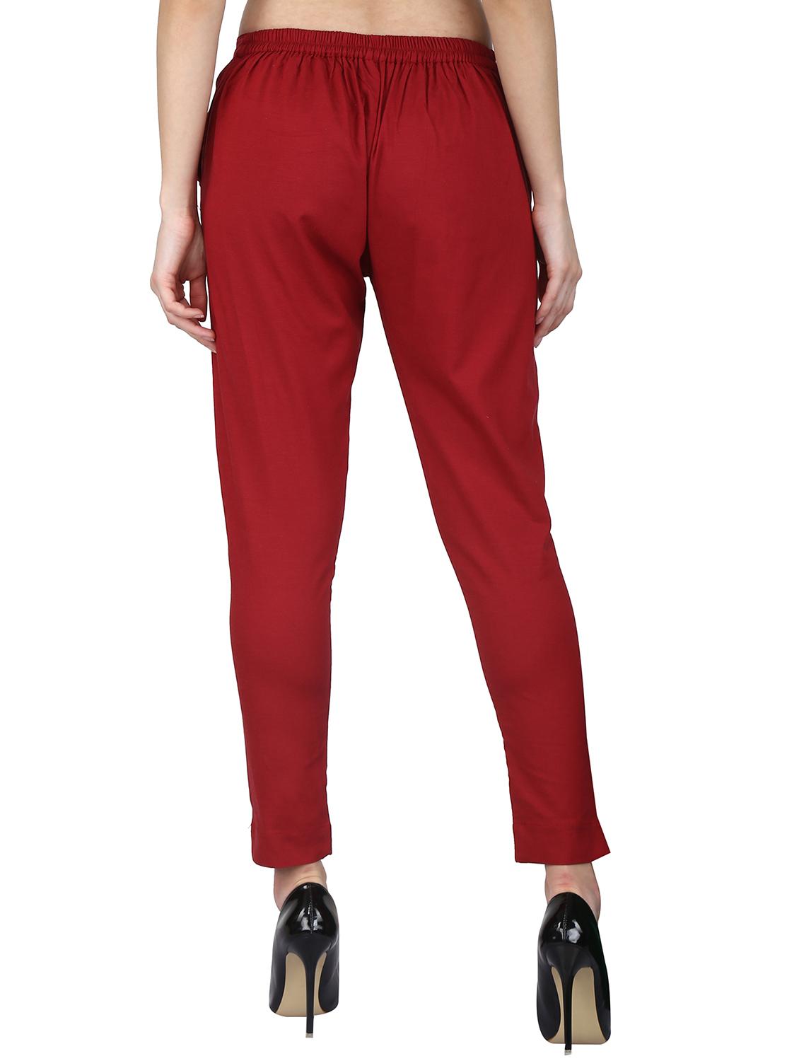 red rayon others trousers - 17166578 - Zoom Image - 3