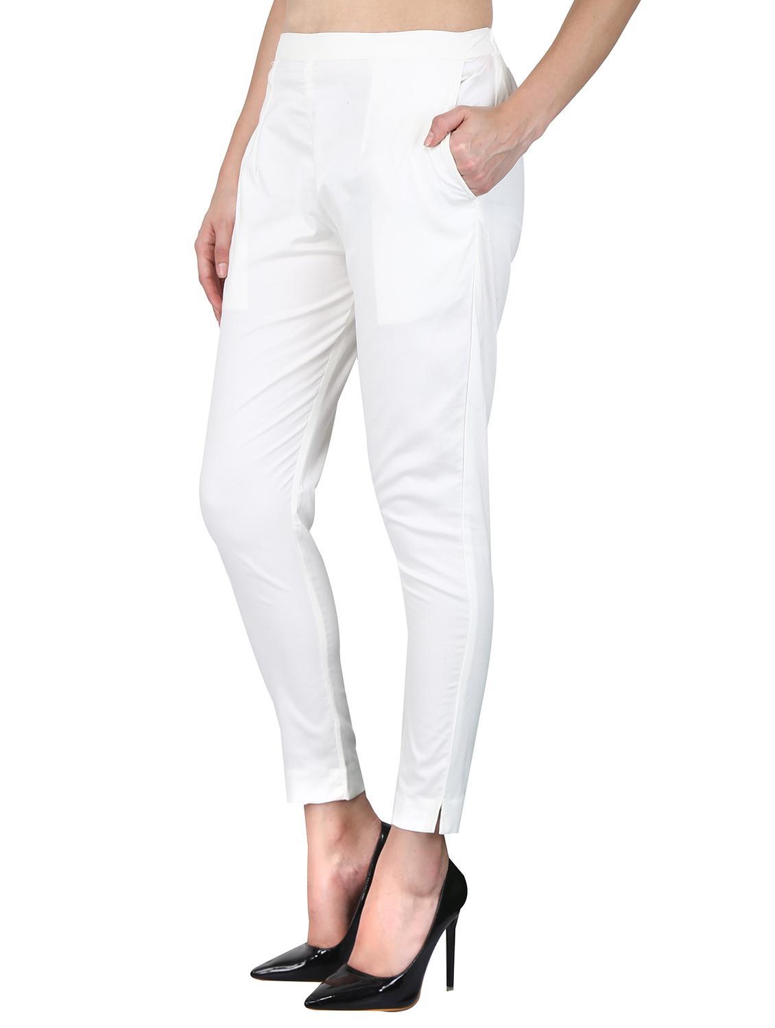 white rayon others trousers - 17166580 - Zoom Image - 2
