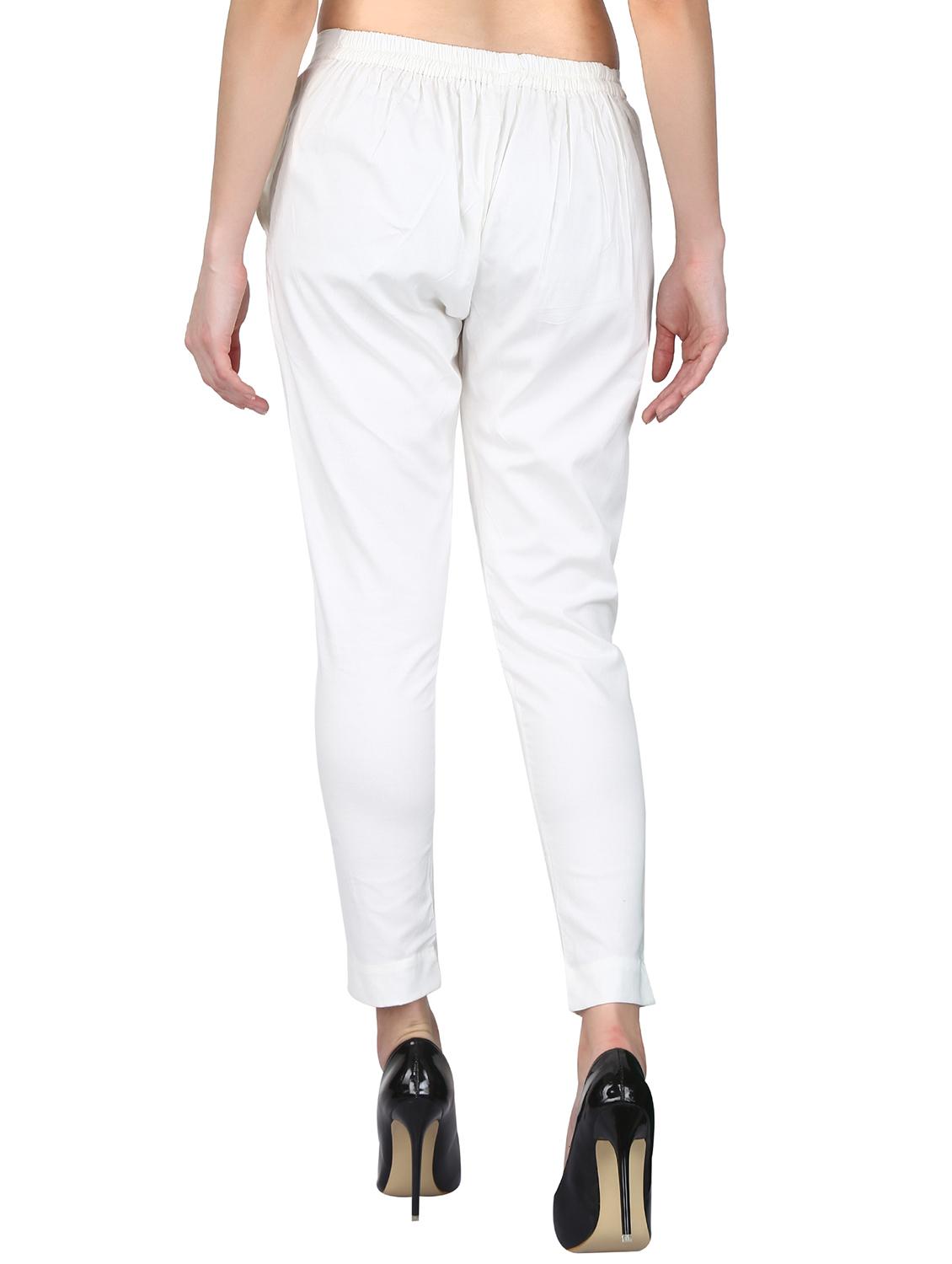 white rayon others trousers - 17166580 - Zoom Image - 3