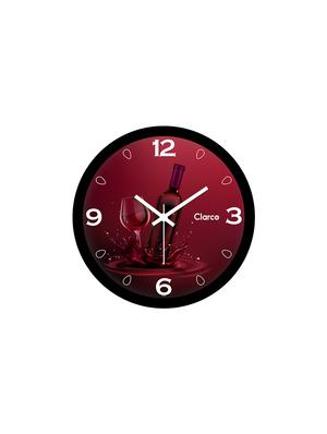 designer round glass wall clock with 1 year warranty and 2 free aa battery - 17167080 - Standard Image - 2