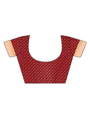 bnadhani print lace work saree with blouse - 17167334 - Standard Image - 3