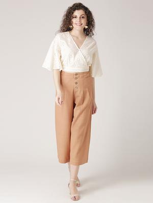 schiffli crop top - 17167483 - Standard Image - 4