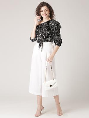 single shoulder crop top - 17167485 - Standard Image - 4