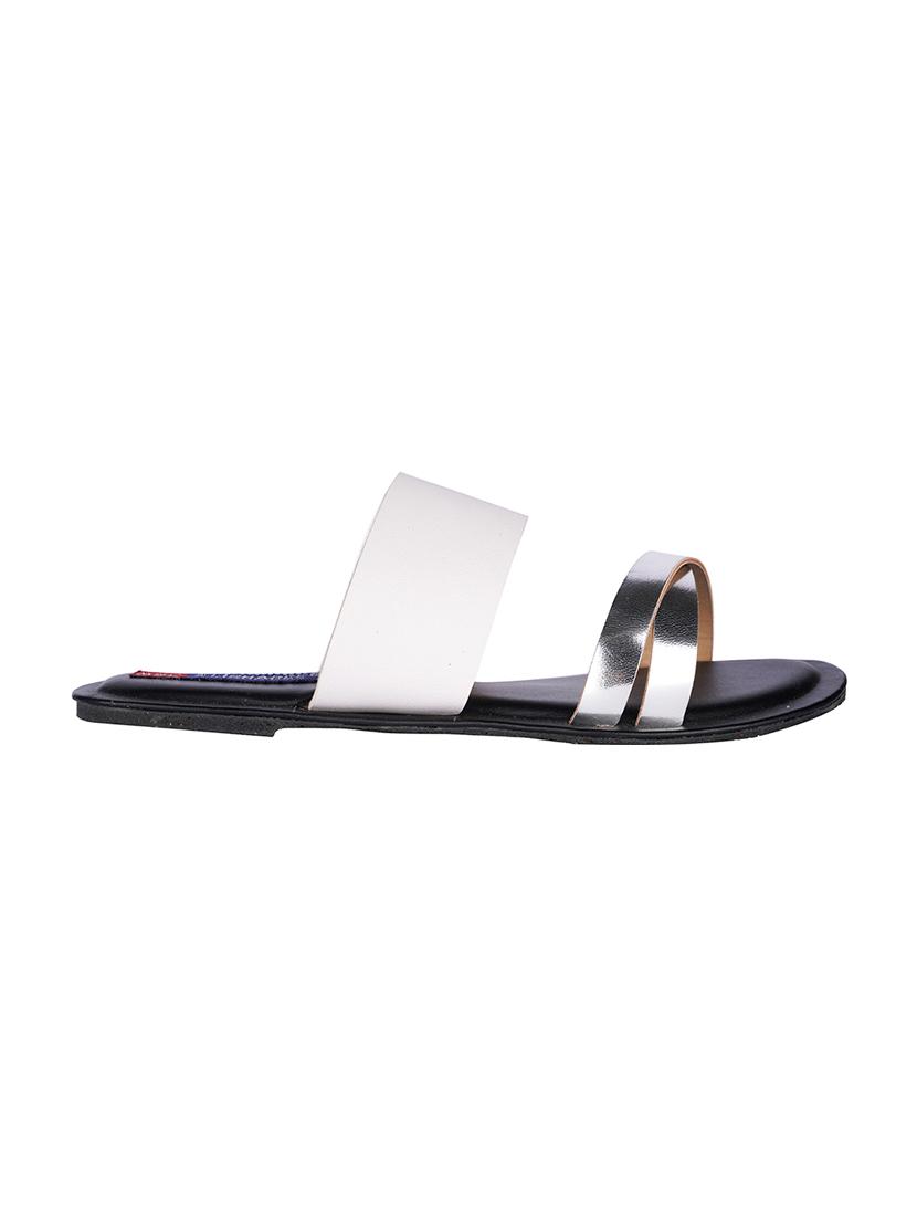 white slip on sandals - 17167548 - Zoom Image - 2