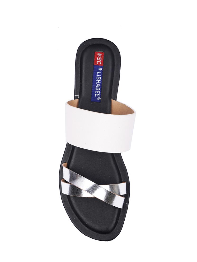 white slip on sandals - 17167548 - Zoom Image - 4