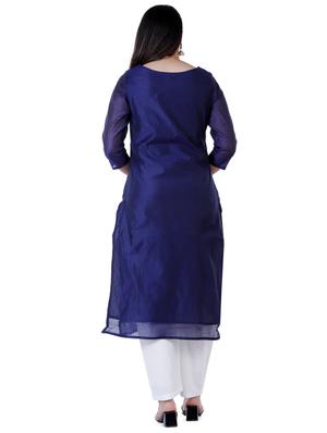 embroidered kurta pant set with free mask - 17167641 - Standard Image - 3