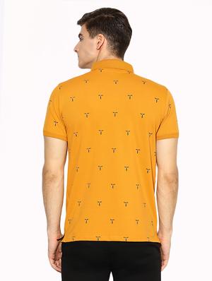 yellow printed polo t-shirt - 17168018 - Standard Image - 3