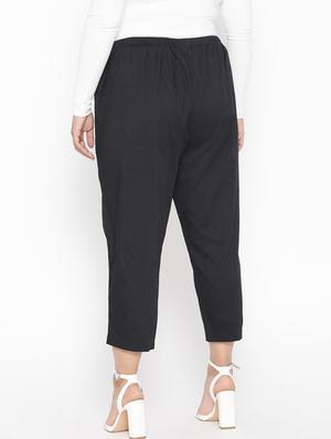 black cotton plus capris - 17168426 - Standard Image - 3