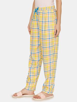 drawstring waist checkered pajama - 17168544 - Standard Image - 2