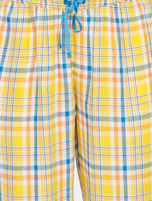 drawstring waist checkered pajama - 17168544 - Standard Image - 5