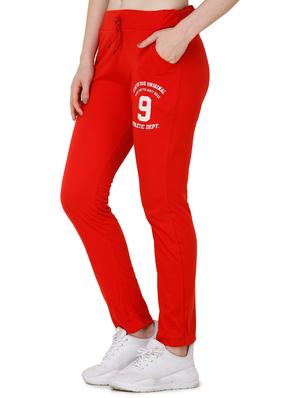 red cotton yoga pants track - 17168634 - Standard Image - 2